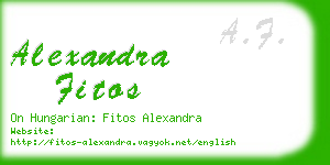 alexandra fitos business card